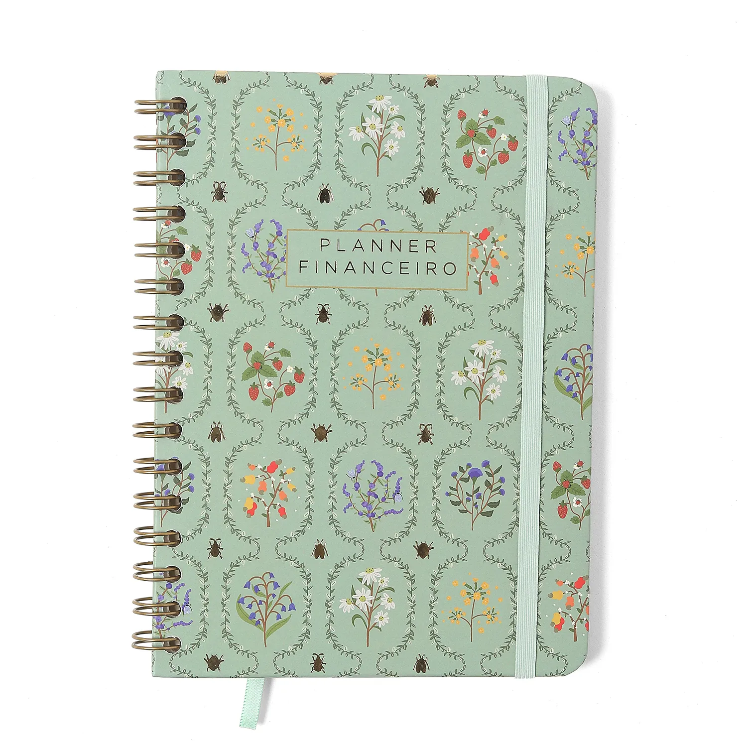 Planner Permanente Wire-o Jardim Financeiro A5 Verde