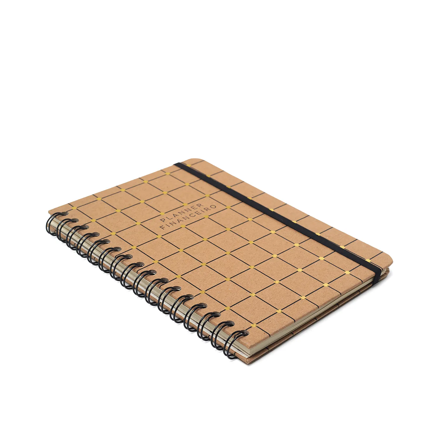 Planner Permanente Wire-o Kraft Financeiro A5 Linha e Ponto