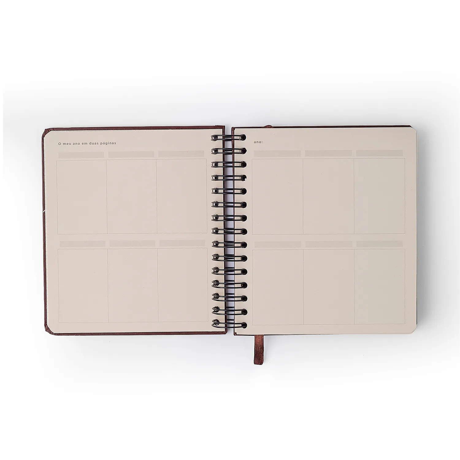 Planner Permanente Wire-o Melissa Diário 17x19,5 Mini Bloomy Chocolate