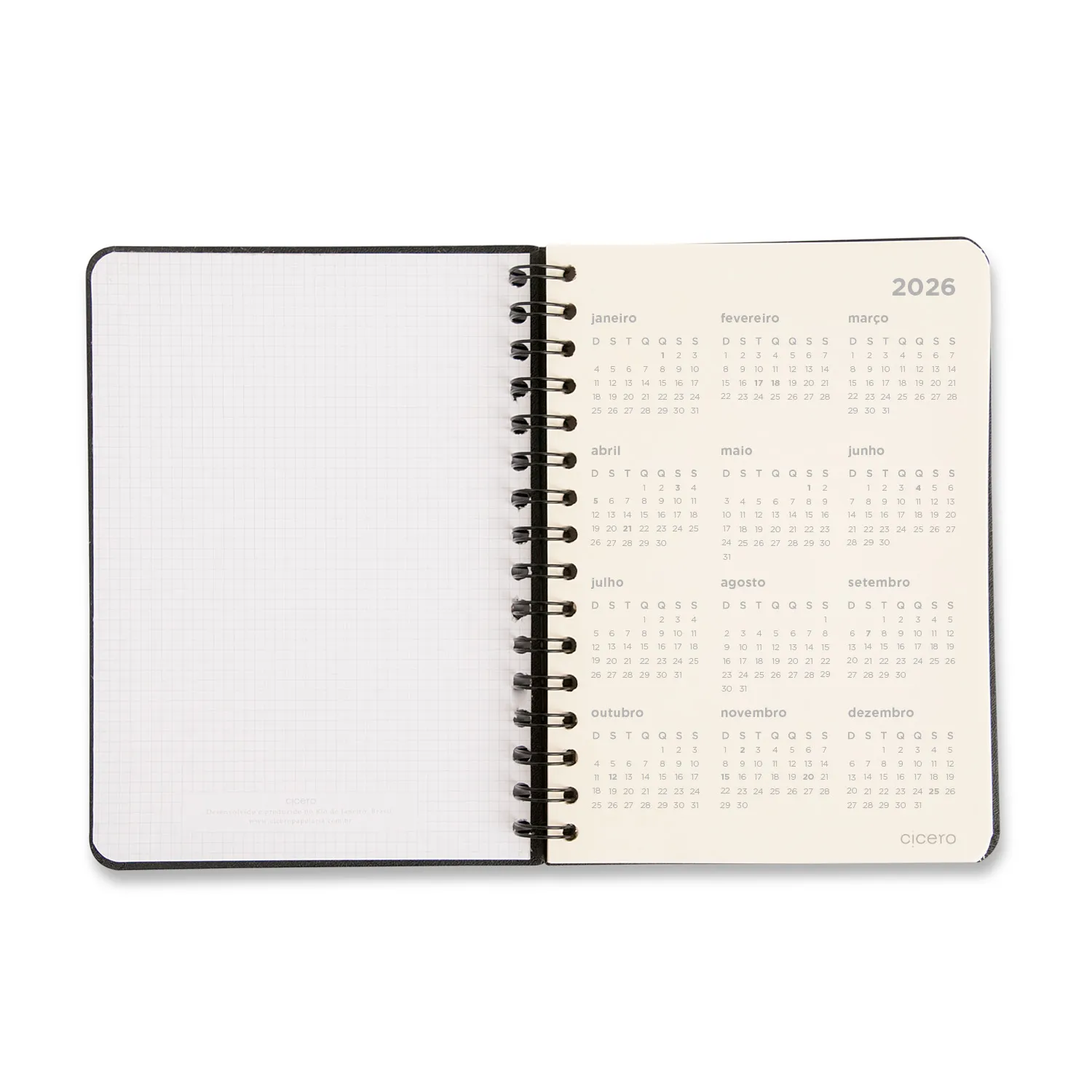 Planner Permanente Wire-o Melissa Financeiro A5 Block Bloomy