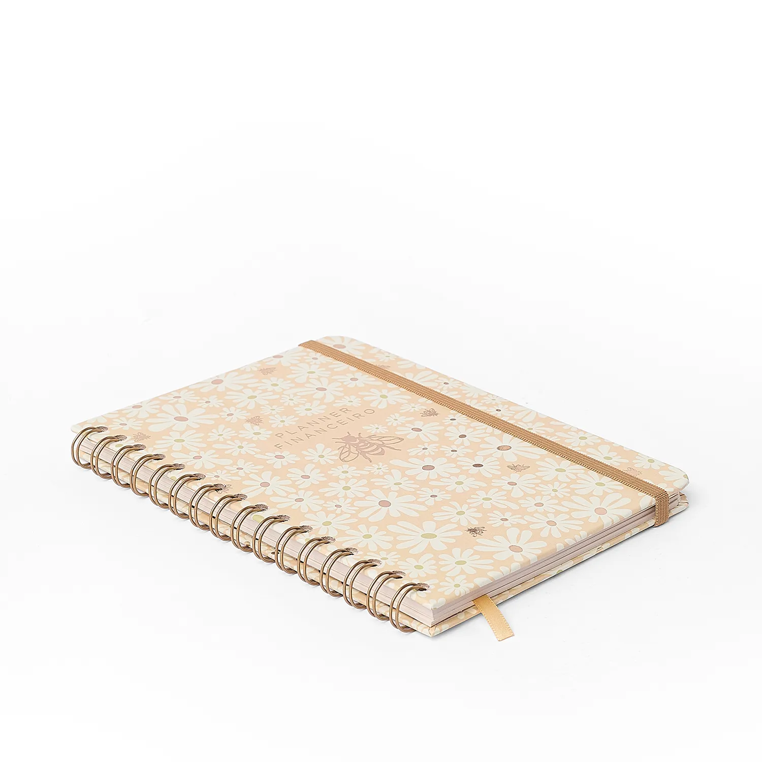 Planner Permanente Wire-o Melissa Financeiro A5 Mini Bloomy Manteiga