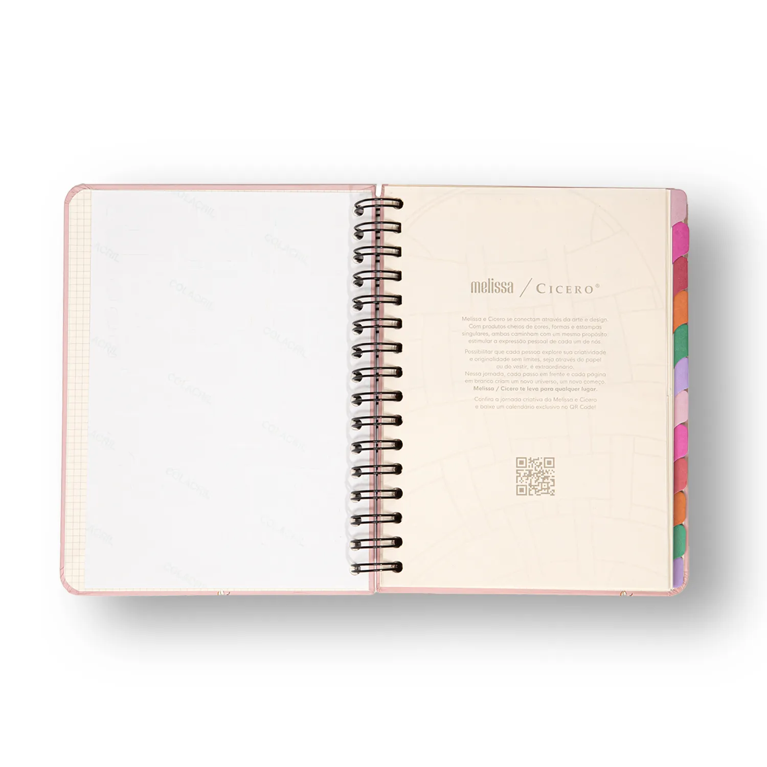 Planner Permanente Wire-o Melissa Semanal Notas A5 Colmeia