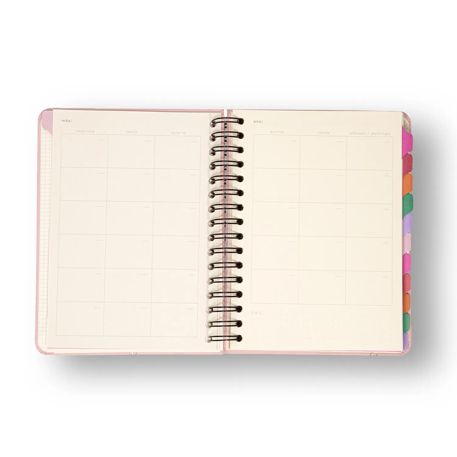 Planner Permanente Wire-o Melissa Semanal Notas A5 Colmeia