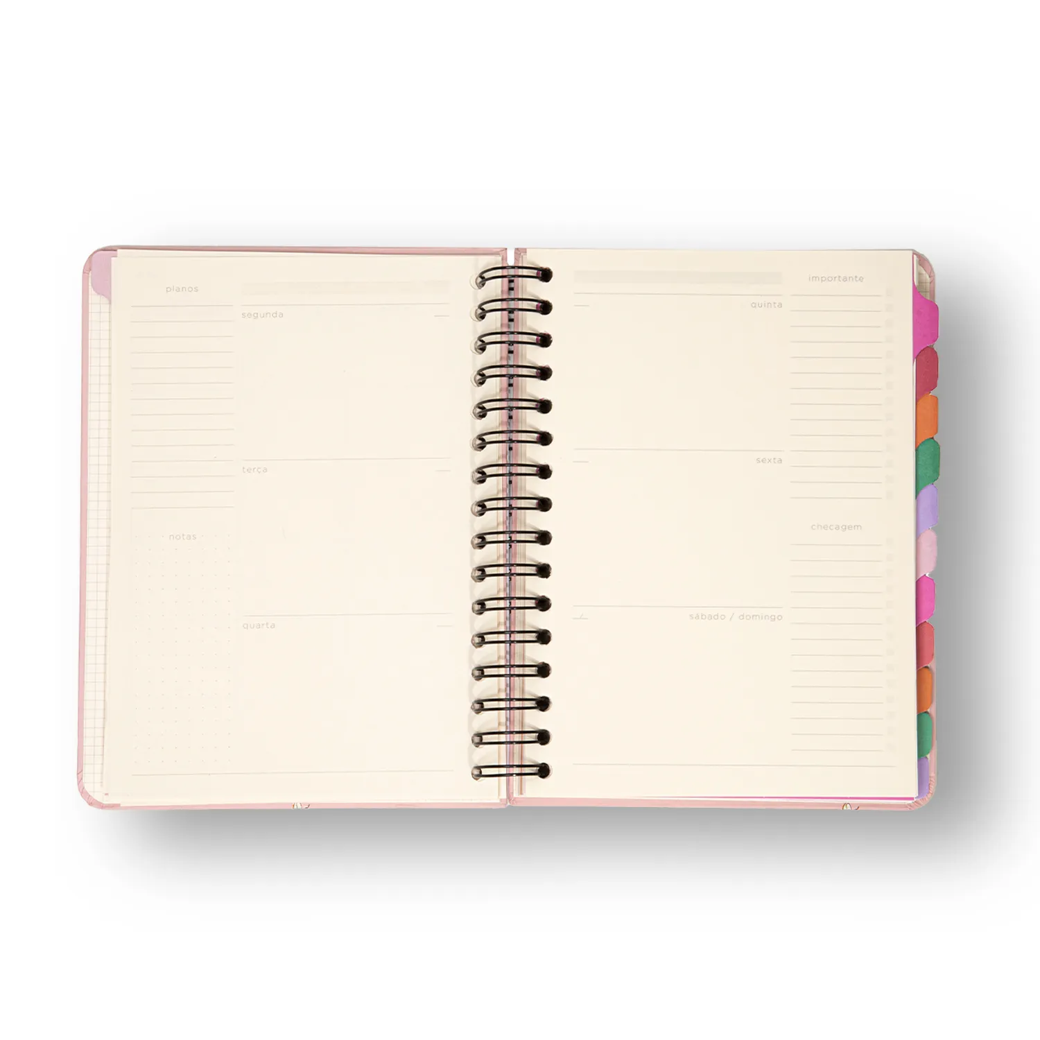 Planner Permanente Wire-o Melissa Semanal Notas A5 Colmeia