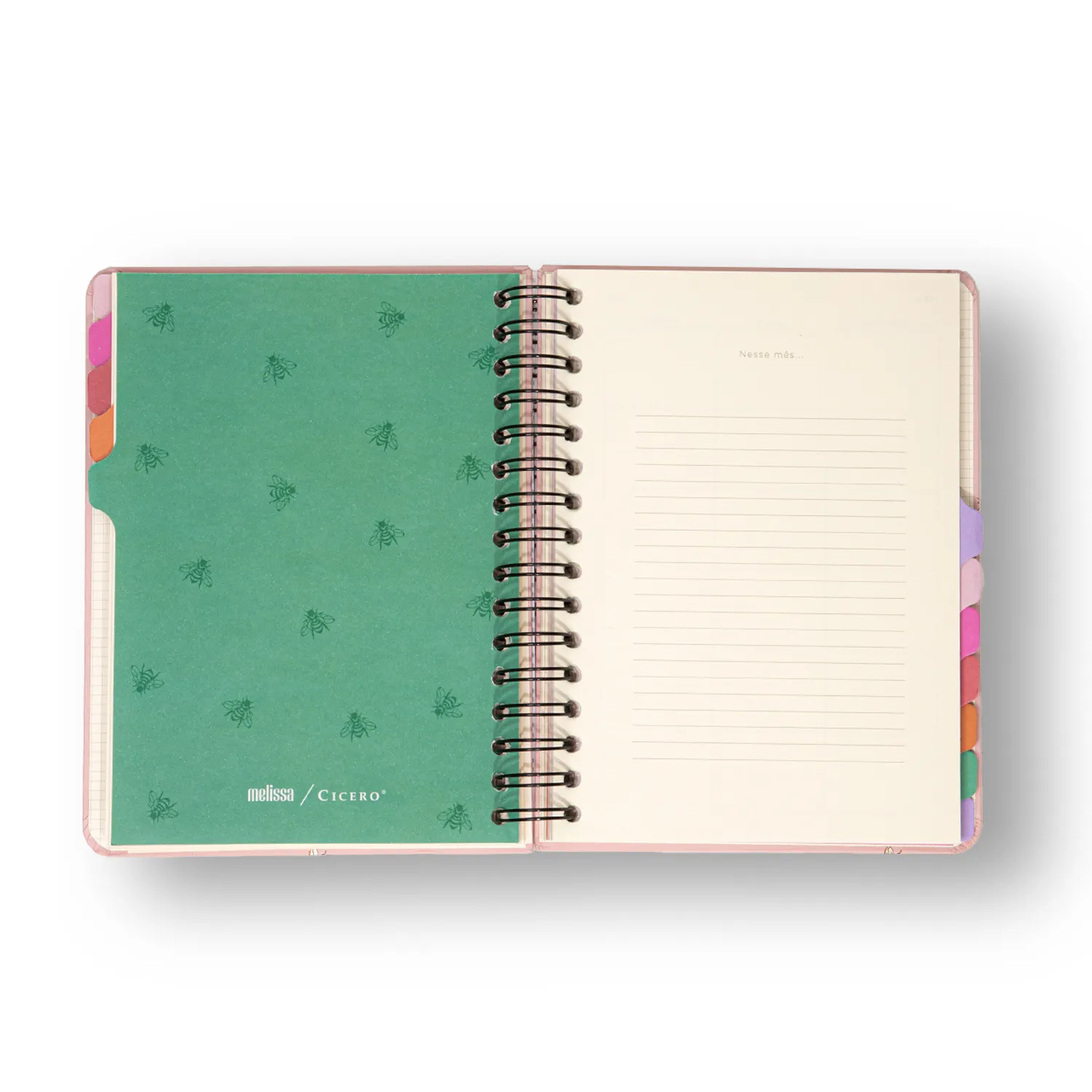 Planner Permanente Wire-o Melissa Semanal Notas A5 Colmeia