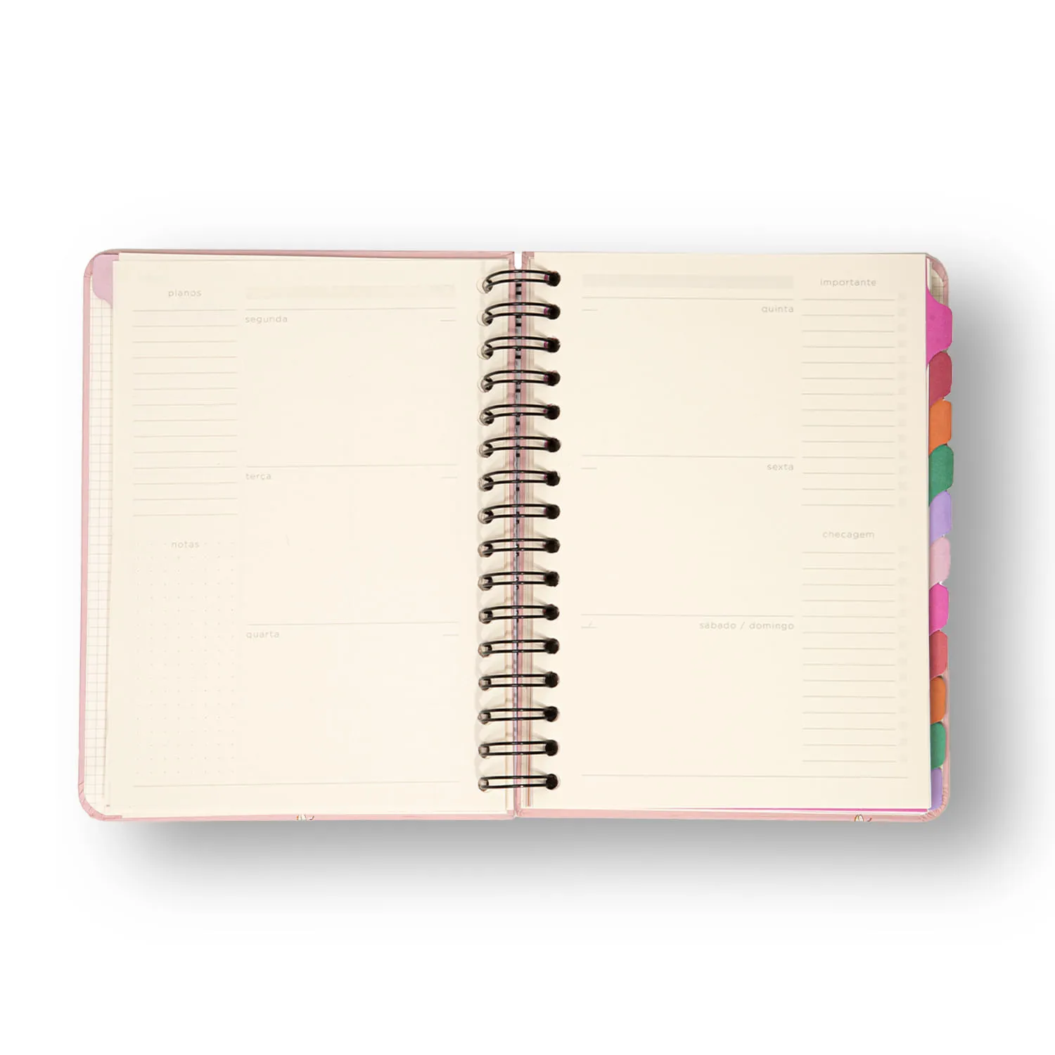 Planner Permanente Wire-o Melissa Semanal Notas A5 Favo de Abelhas