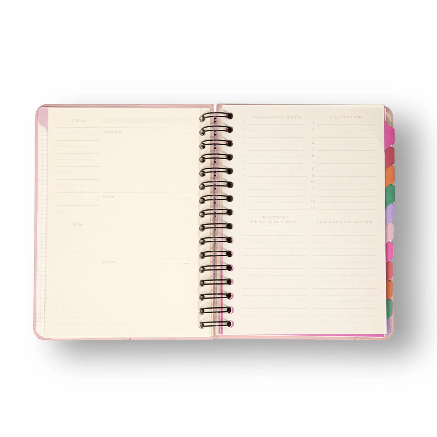 Planner Permanente Wire-o Melissa Semanal Notas A5 Favo de Abelhas