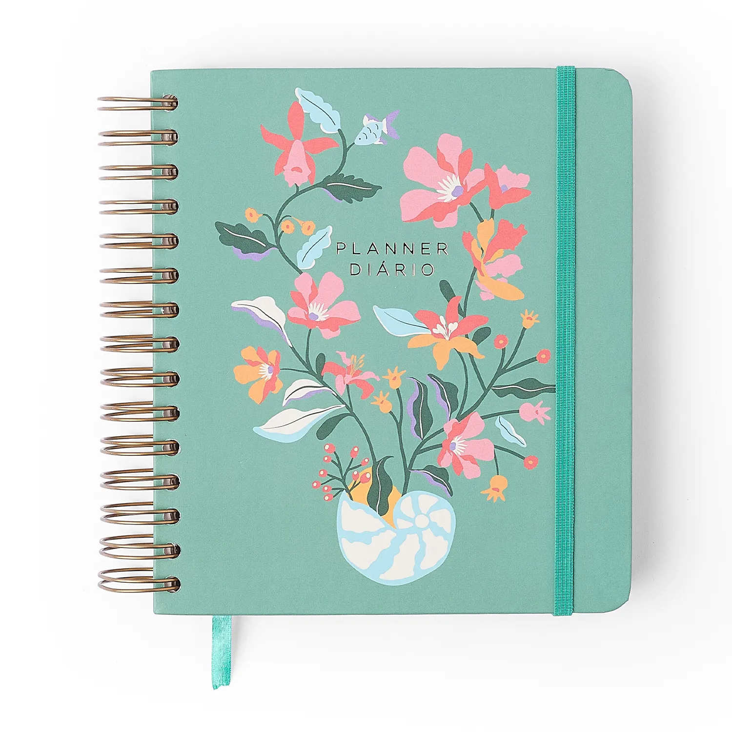 Planner Permanente Wire-o Noronha Diário 17x19,5 Flora Marinha