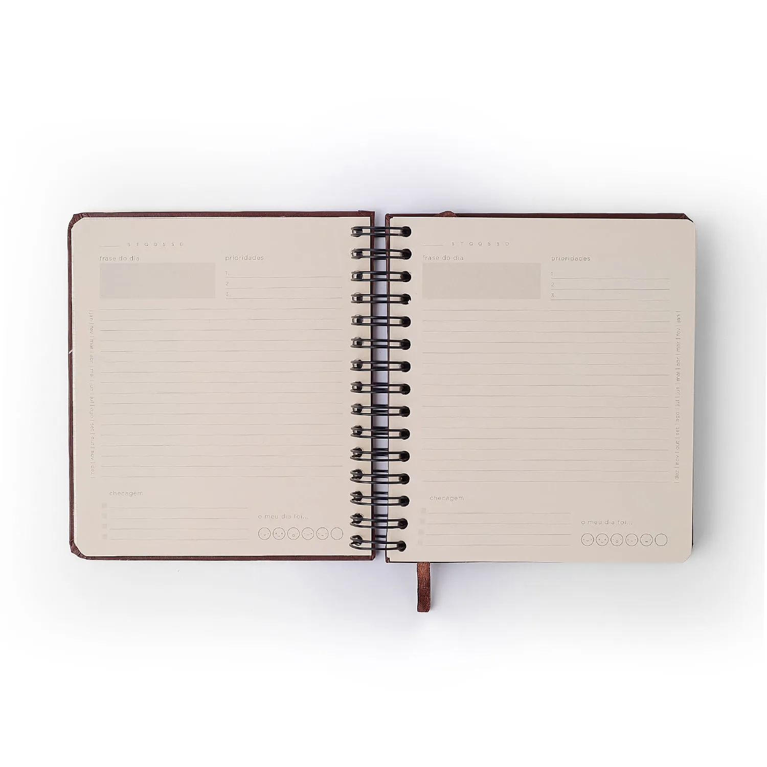 Planner Permanente Wire-o Relicário Diário 17x19,5 Secreto Off White