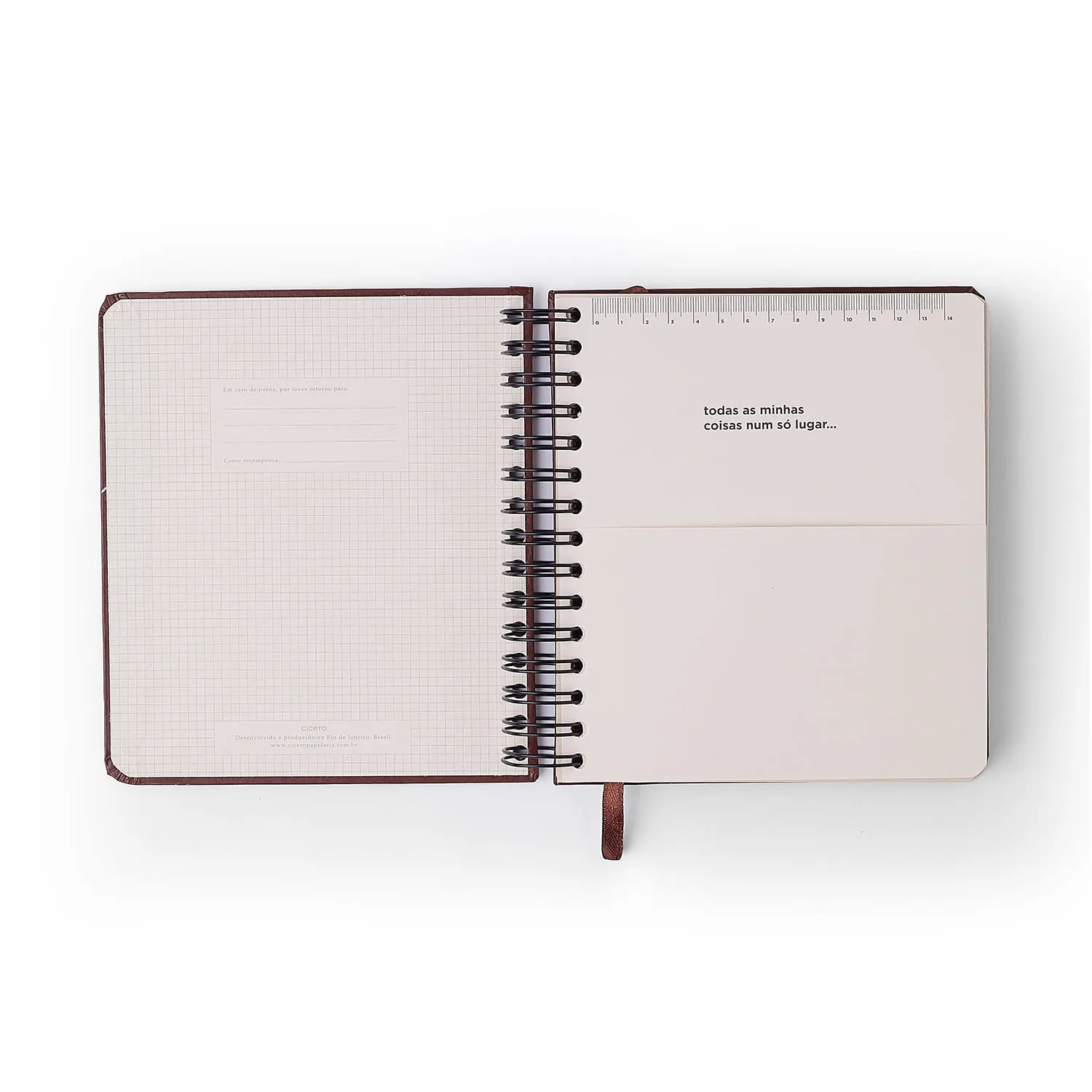 Planner Permanente Wire-o Relicário Diário 17x19,5 Secreto Off White