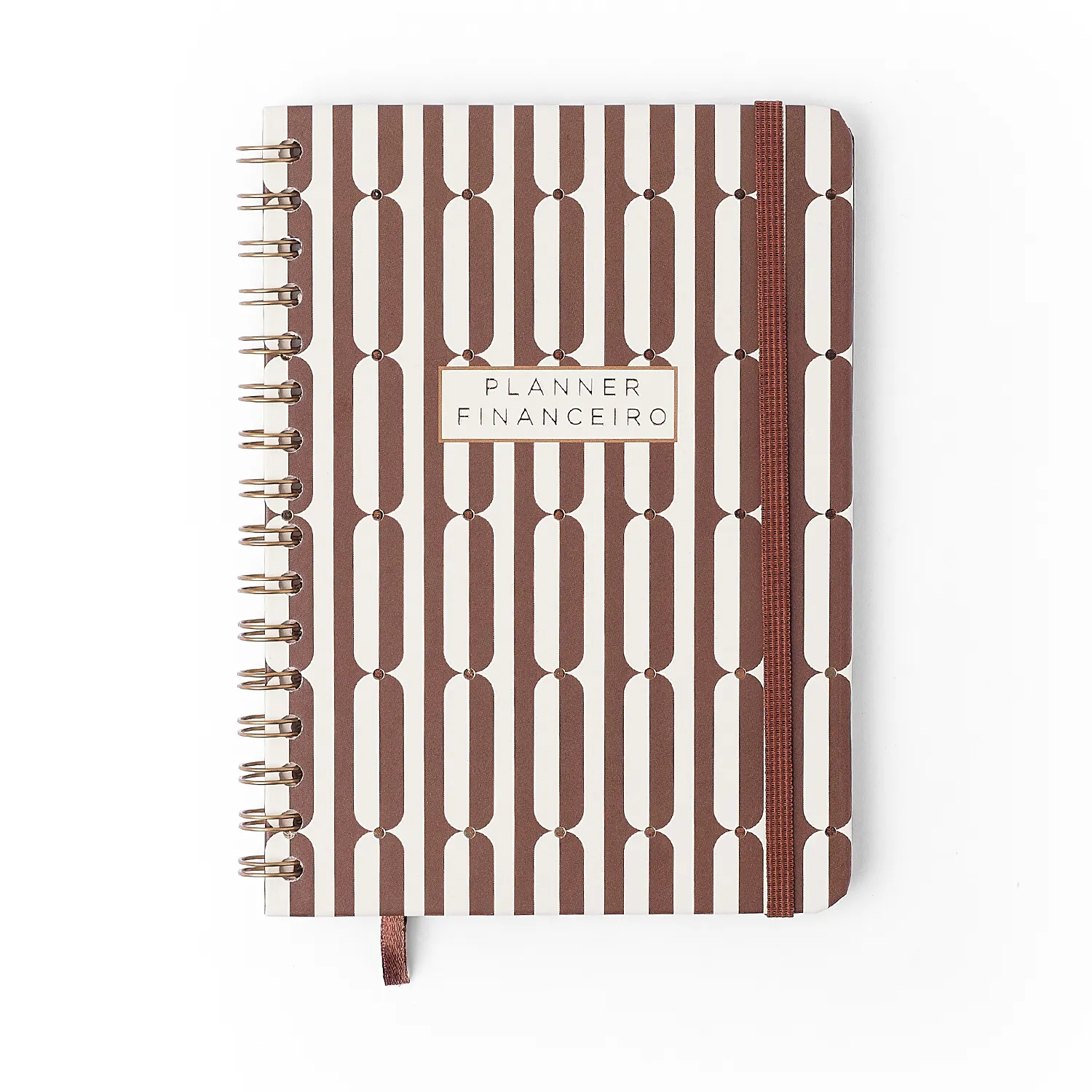 Planner Permanente Wire-o Veredas Financeiro A5 Marrom
