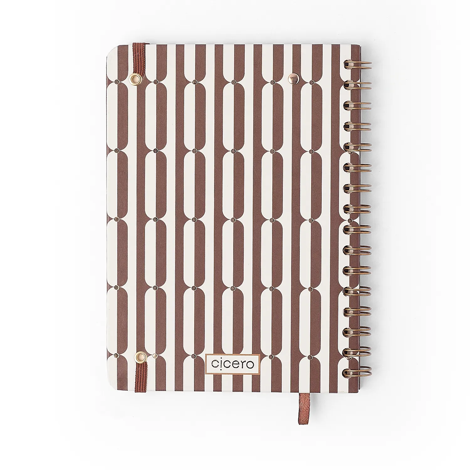 Planner Permanente Wire-o Veredas Financeiro A5 Marrom