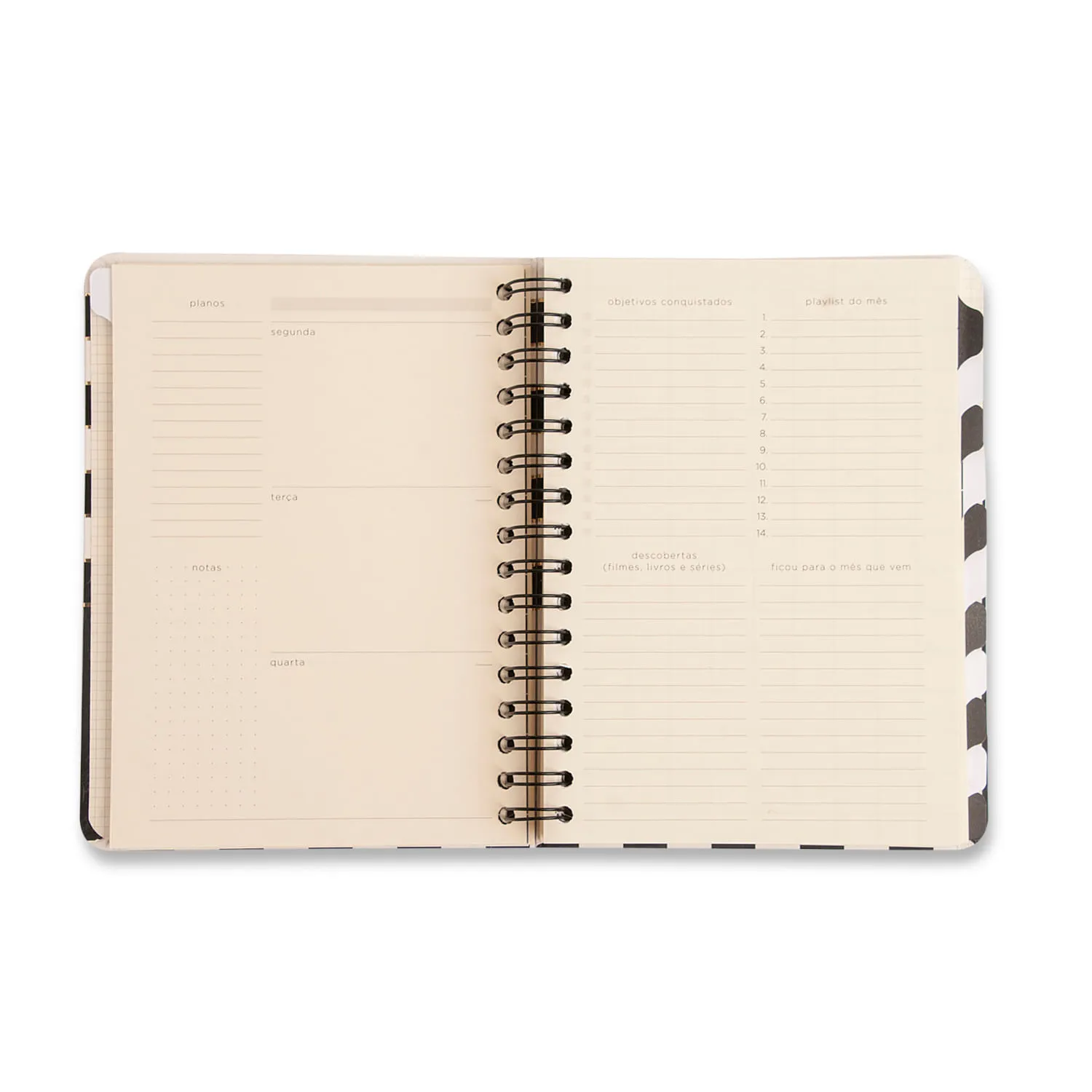 Planner Wire-o Clássico 14,8x21 - Preto