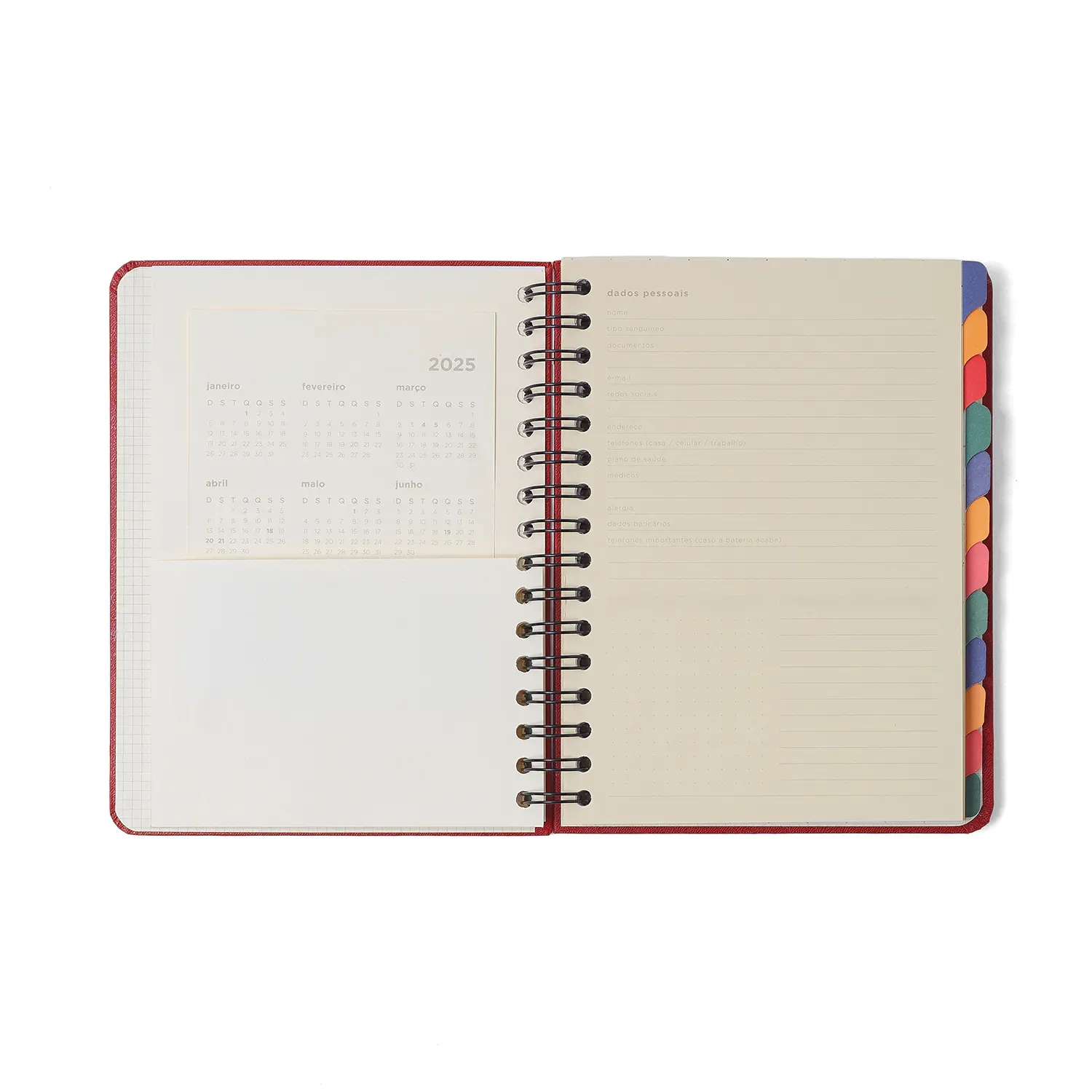 Planner Wire-o Clássico 14,8x21 - Preto