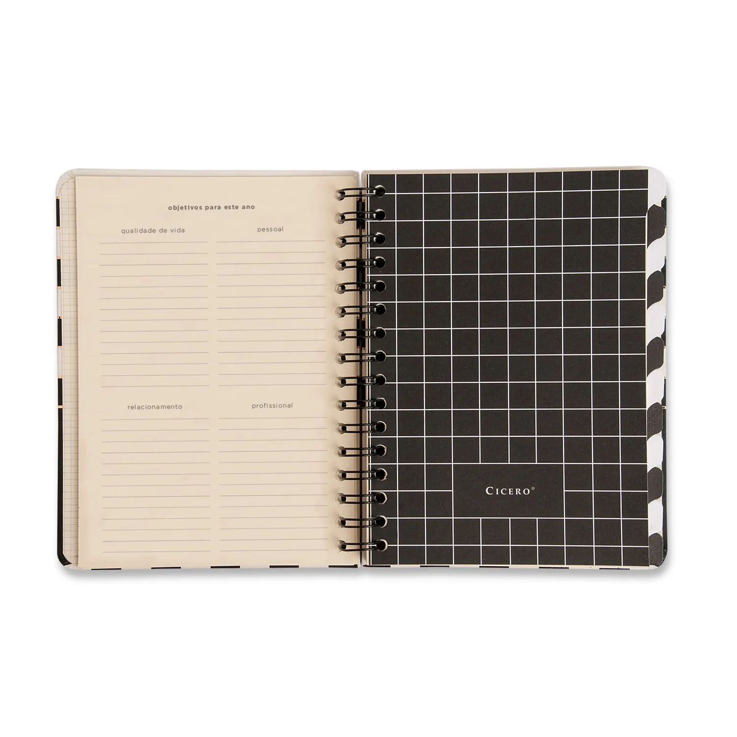 Planner Wire-o Clássico 14,8x21 - Preto