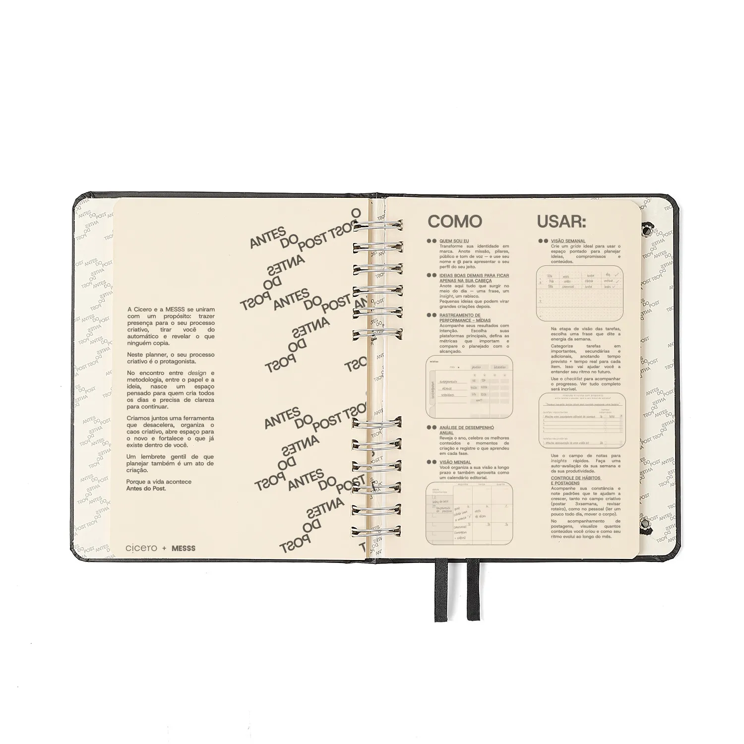 Planner do Creator A5 Cicero + Messs Preto
