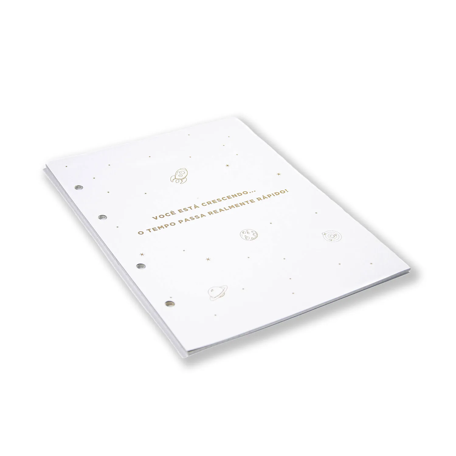 Refil Caderno Álbum do Bebê Argolado 11 FLS Offset 150g 18x24