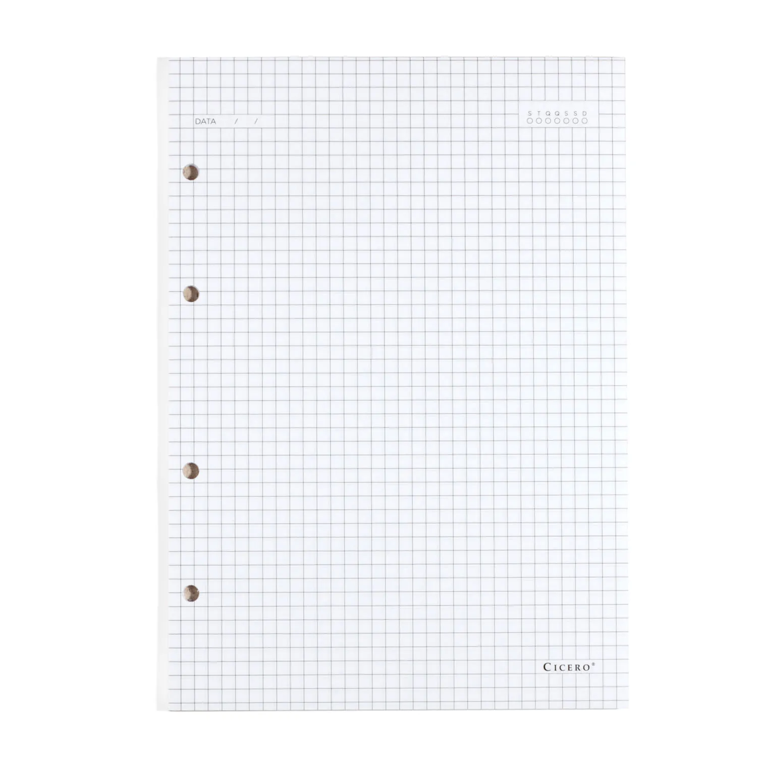 Refil Caderno Argolado 40FLS Offset 90g 17x24 Quadriculado