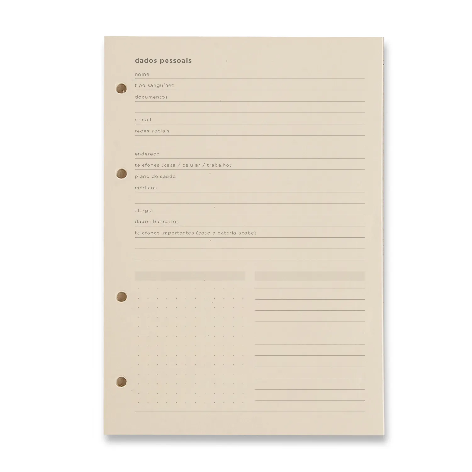 Refil Caderno Argolado 88FLS Polen 80g 17x24 Planner