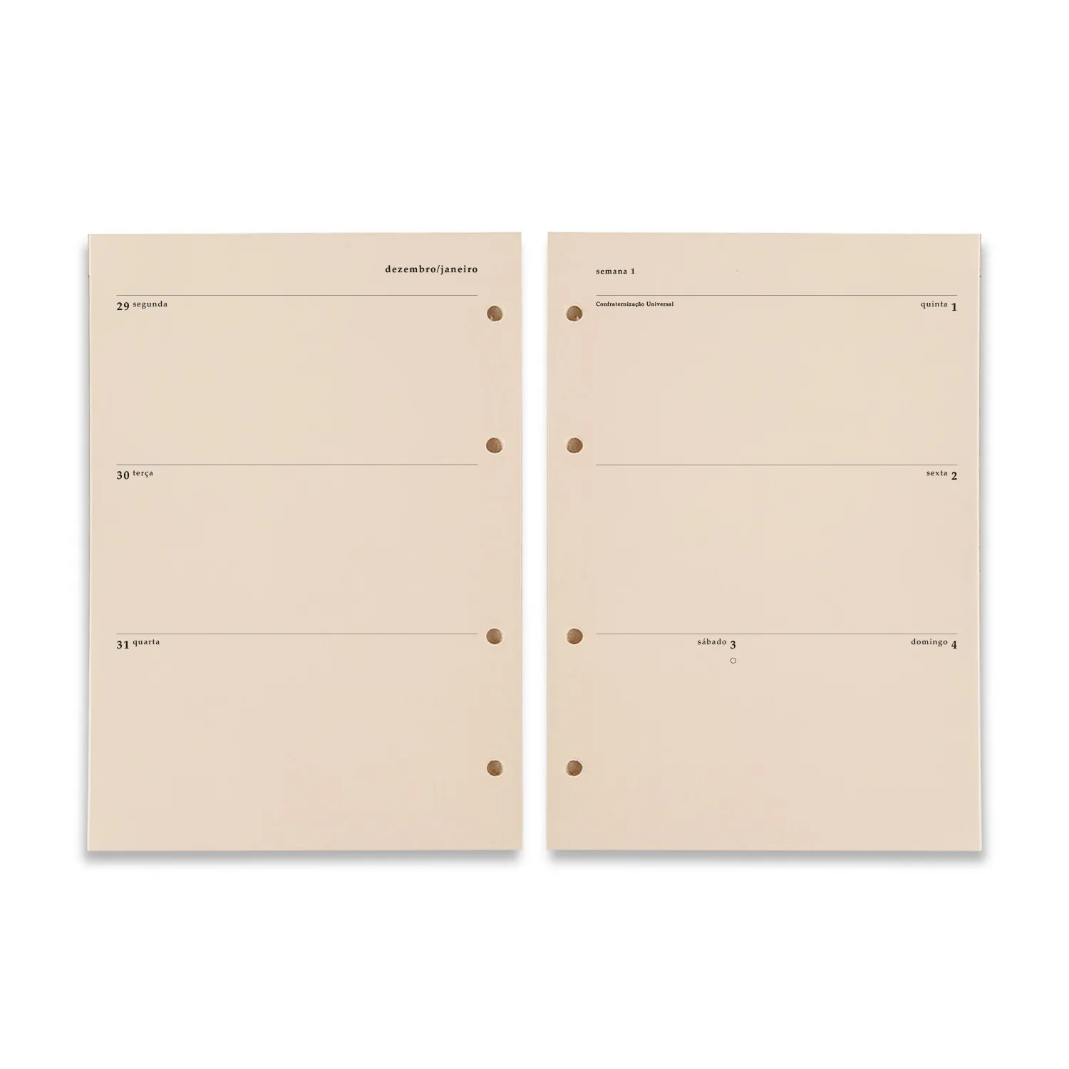 Refil Caderno Criativo Argolado 88 Fls Pólen 80G Agenda Planner 2026 Semanal 17X24