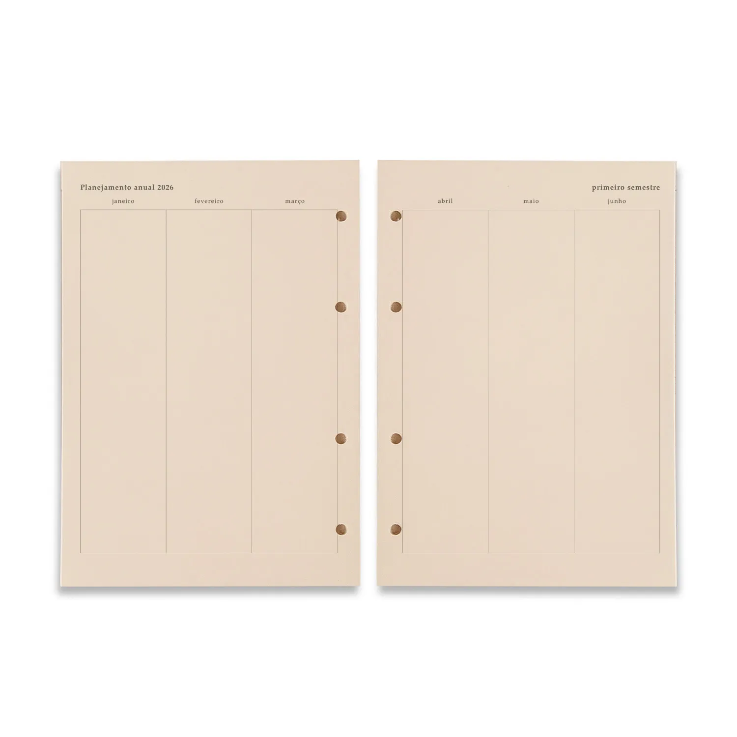 Refil Caderno Criativo Argolado 88 Fls Pólen 80G Agenda Planner 2026 Semanal 17X24