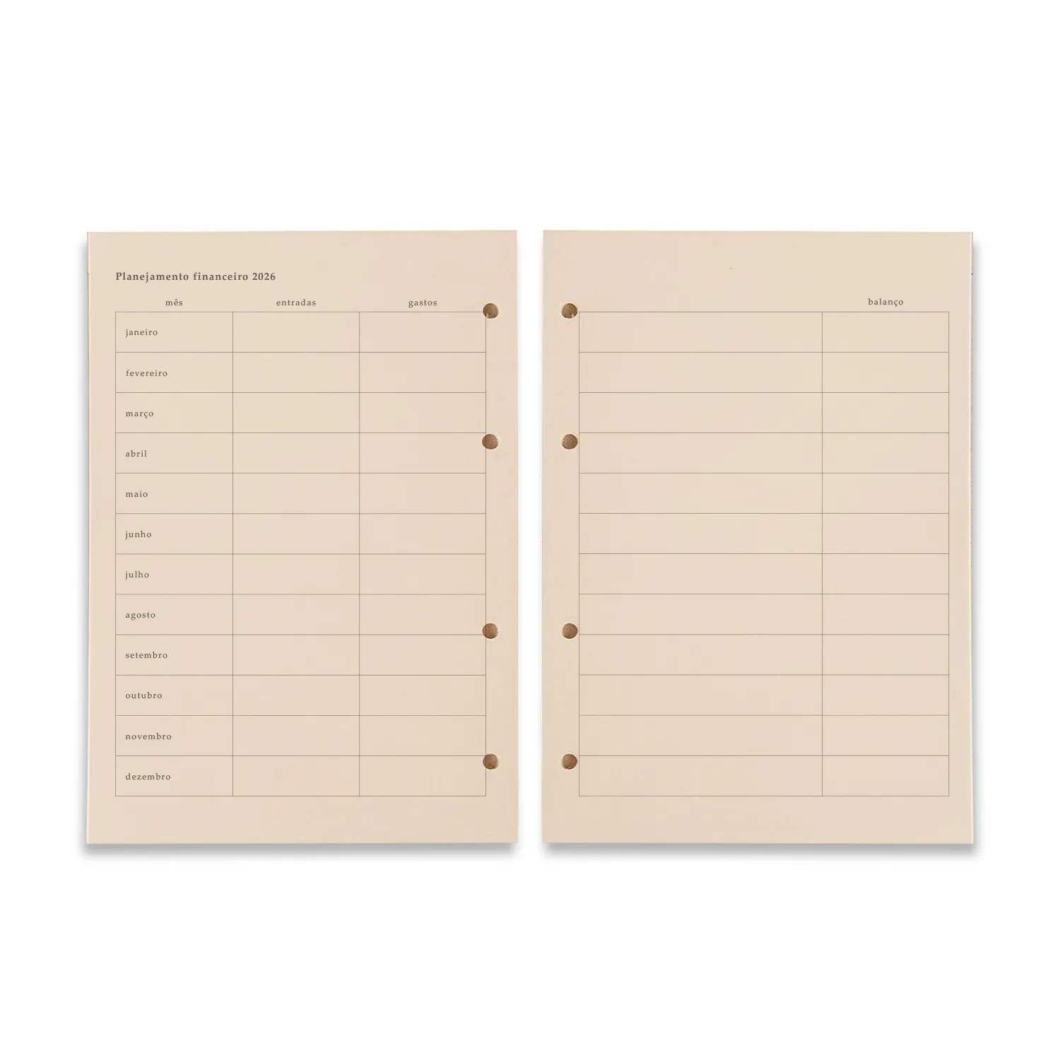 Refil Caderno Criativo Argolado 88 Fls Pólen 80G Agenda Planner 2026 Semanal 17X24