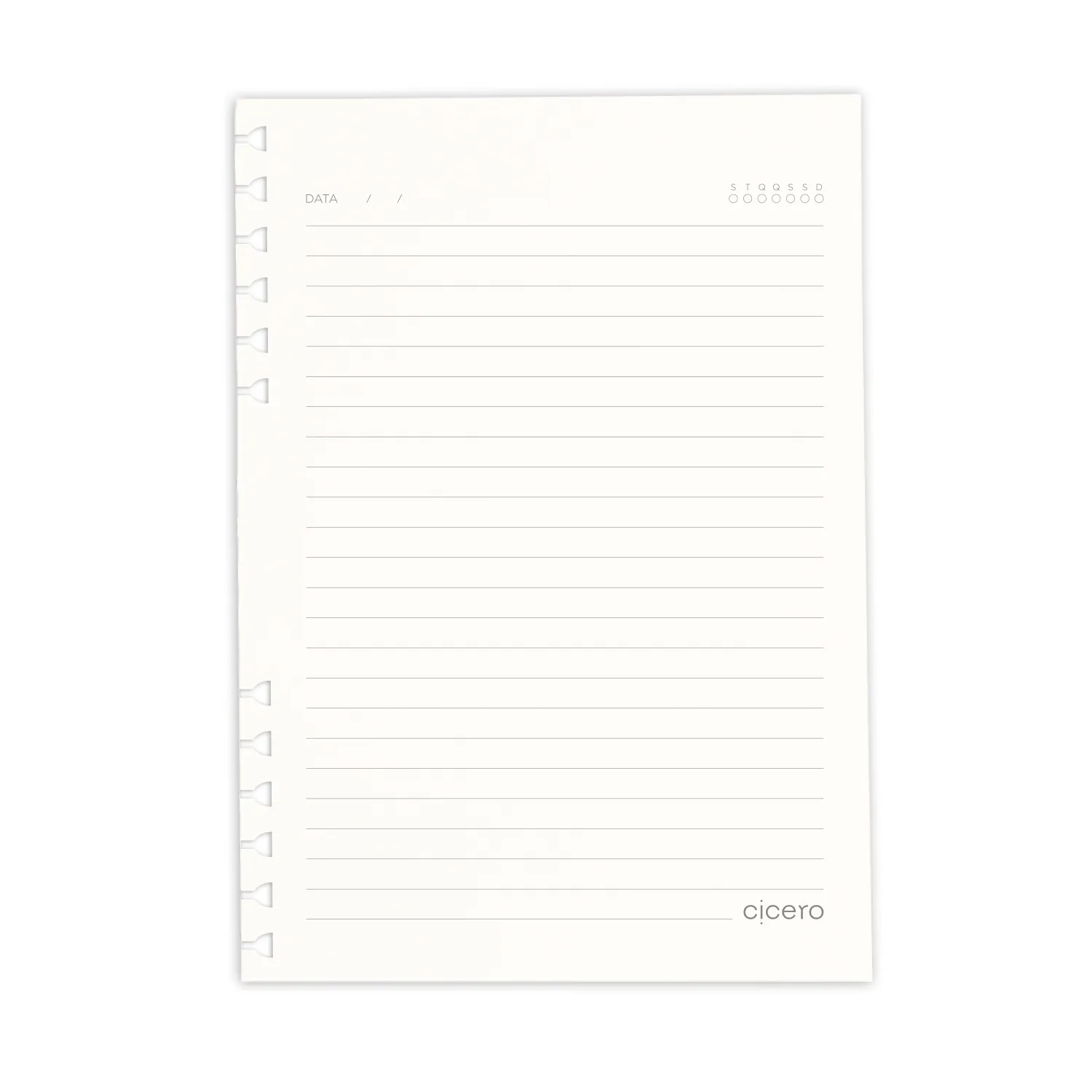 Refil Caderno Organizador 40 Fls Offset 90G Pautado A5