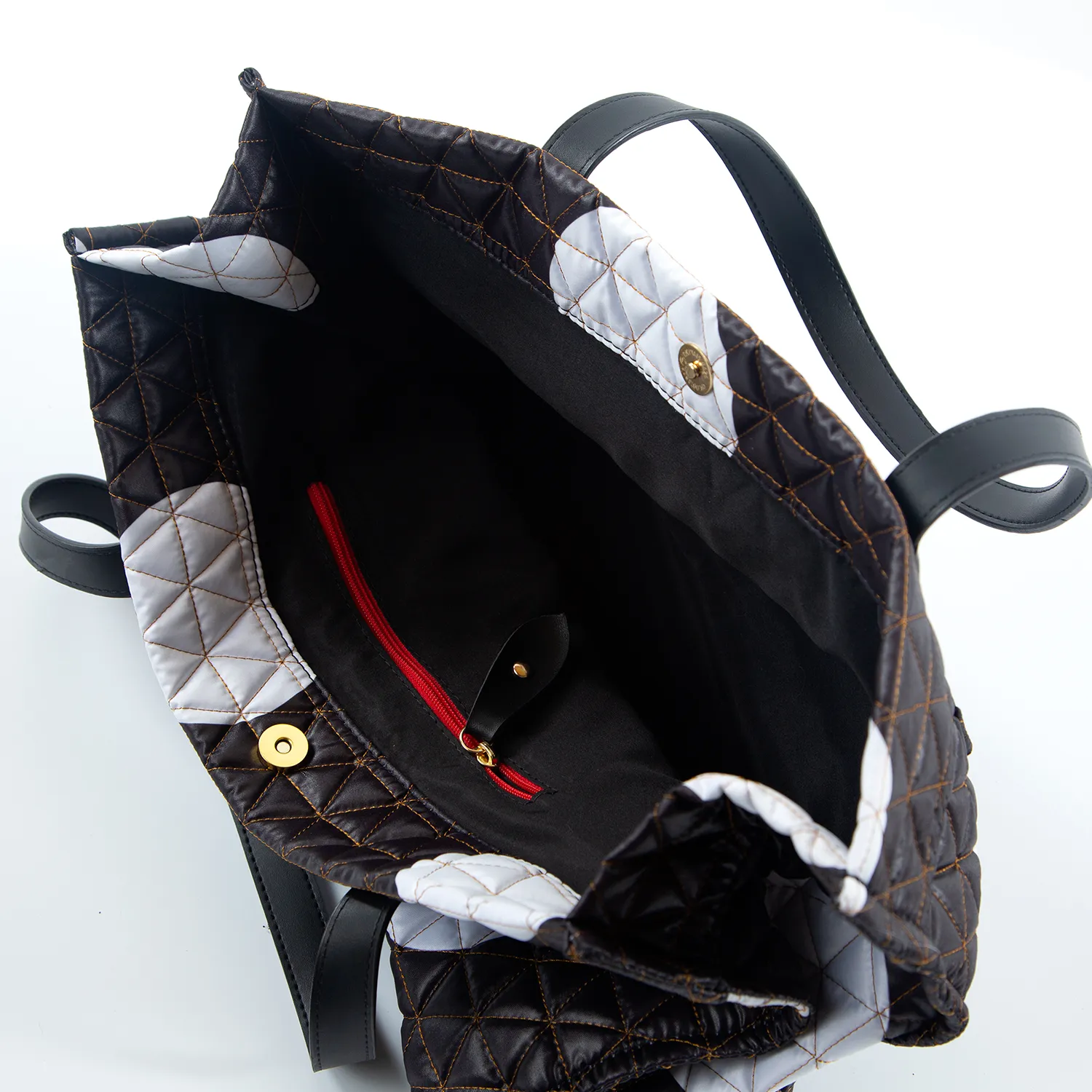 Tote Matelassê Black And White Balls Otti