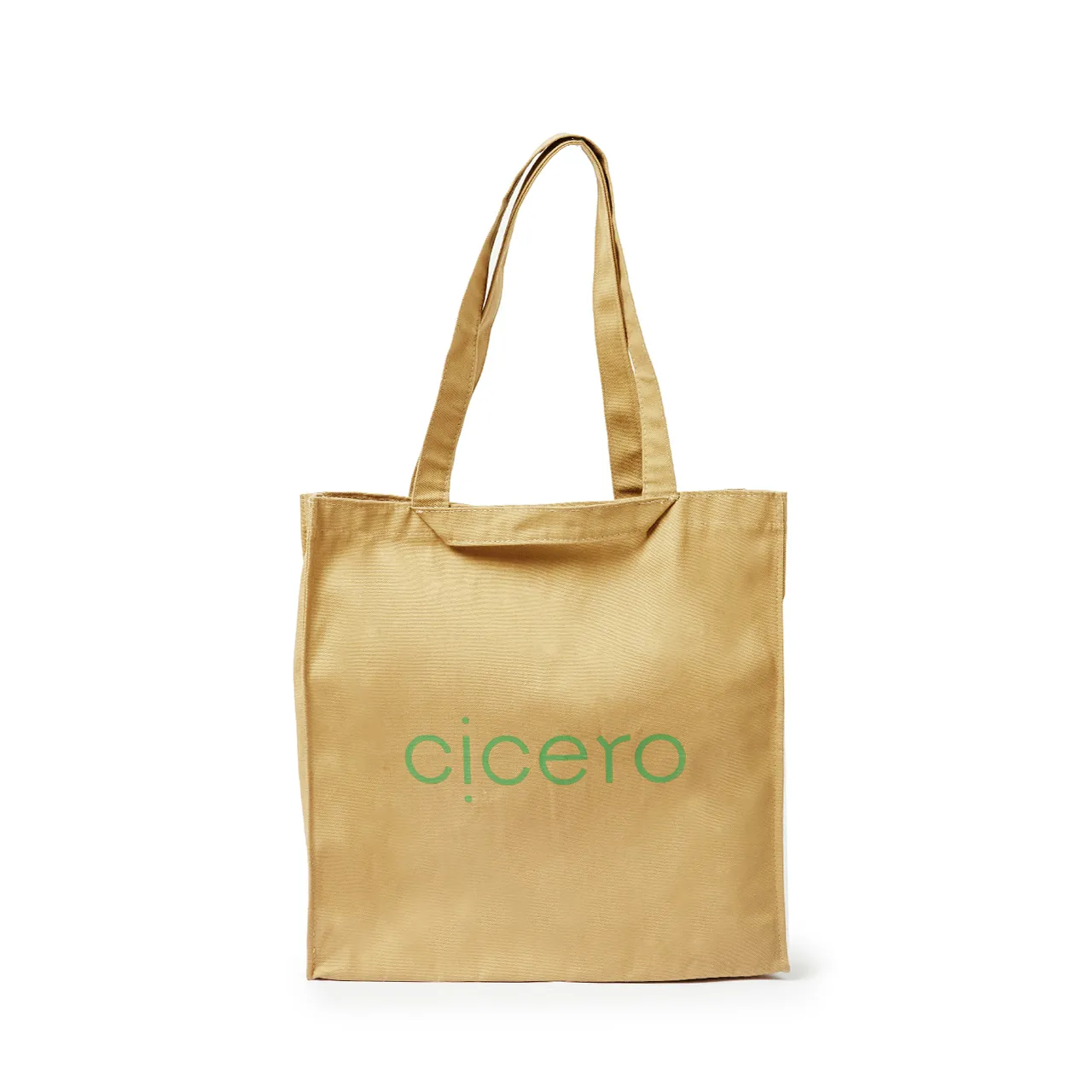Totebag Cicero bolsa lona kaki, silk verde